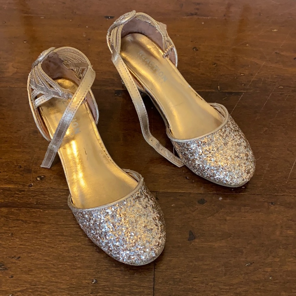 Girls gold sparkly shoes size 12